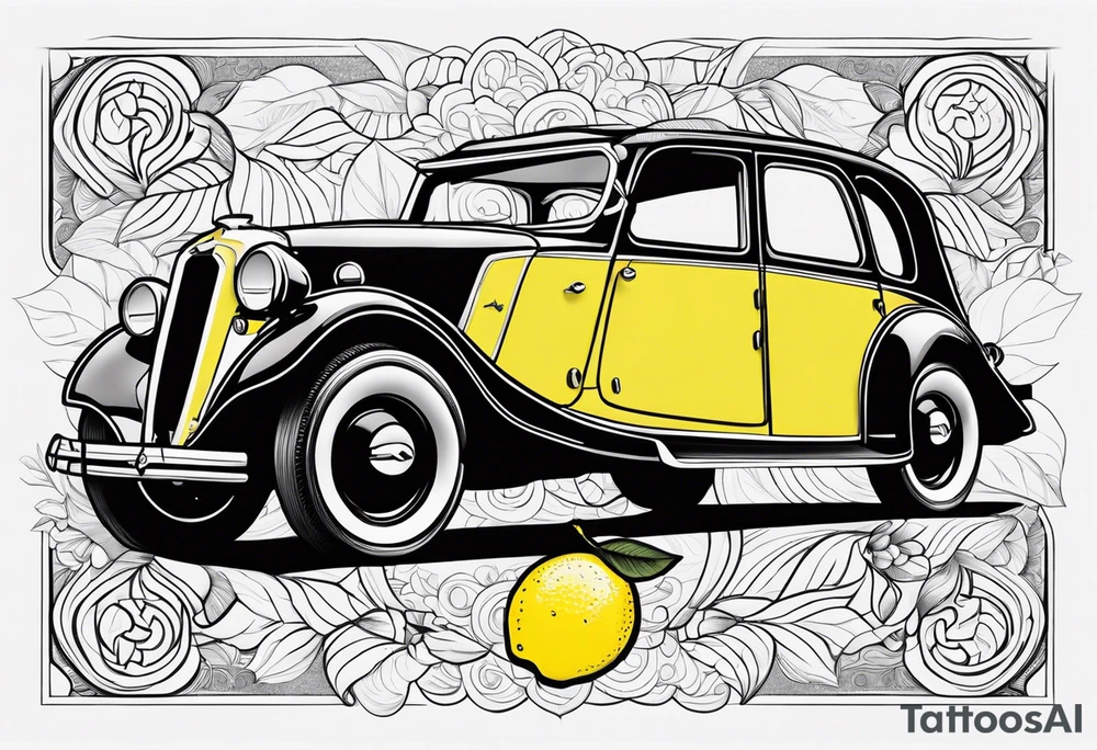 Het woord "limone" met de o een citroen tattoo idea