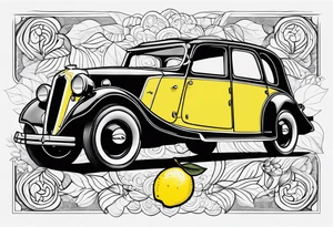 Het woord "limone" met de o een citroen tattoo idea