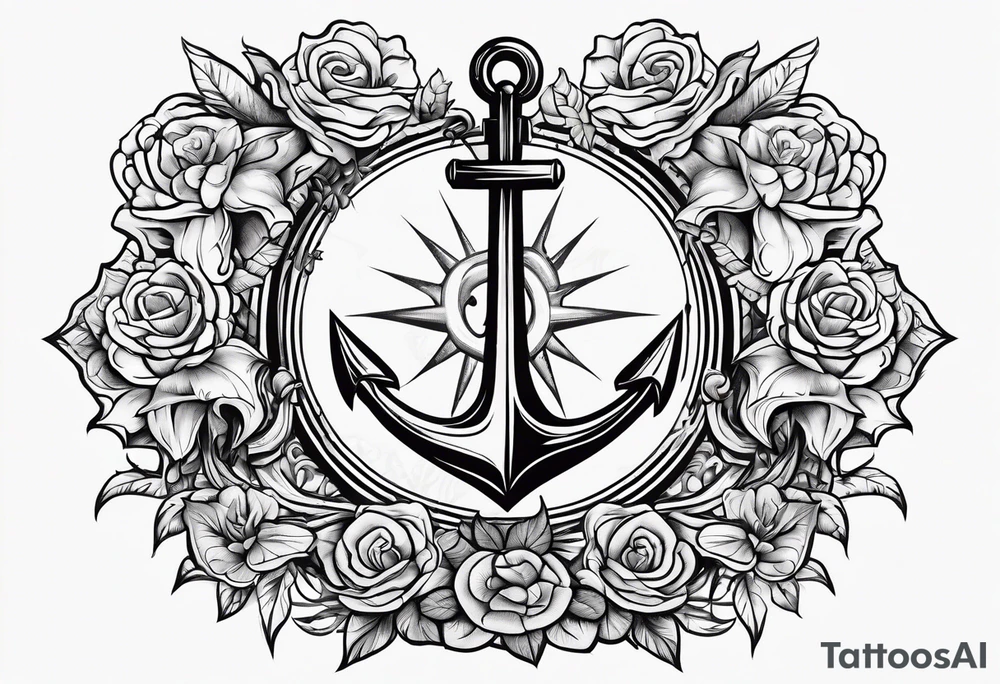 Anchor and Cross tattoo idea