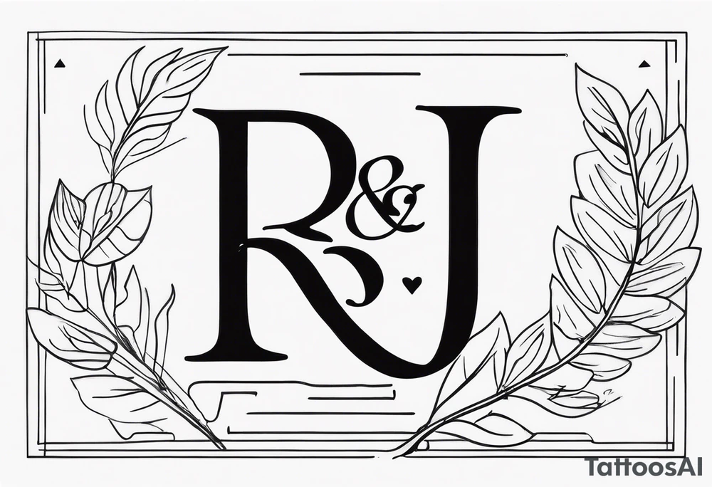 R and J words tattoo idea