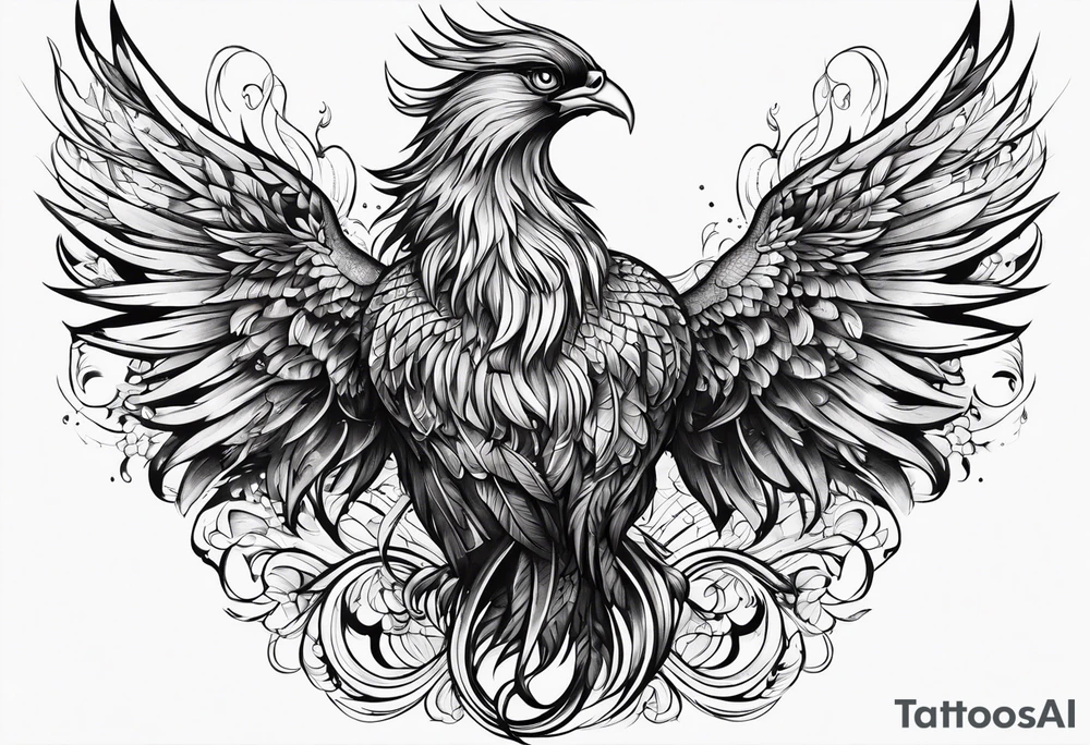 phoenix holding pen tattoo idea