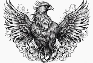 phoenix holding pen tattoo idea