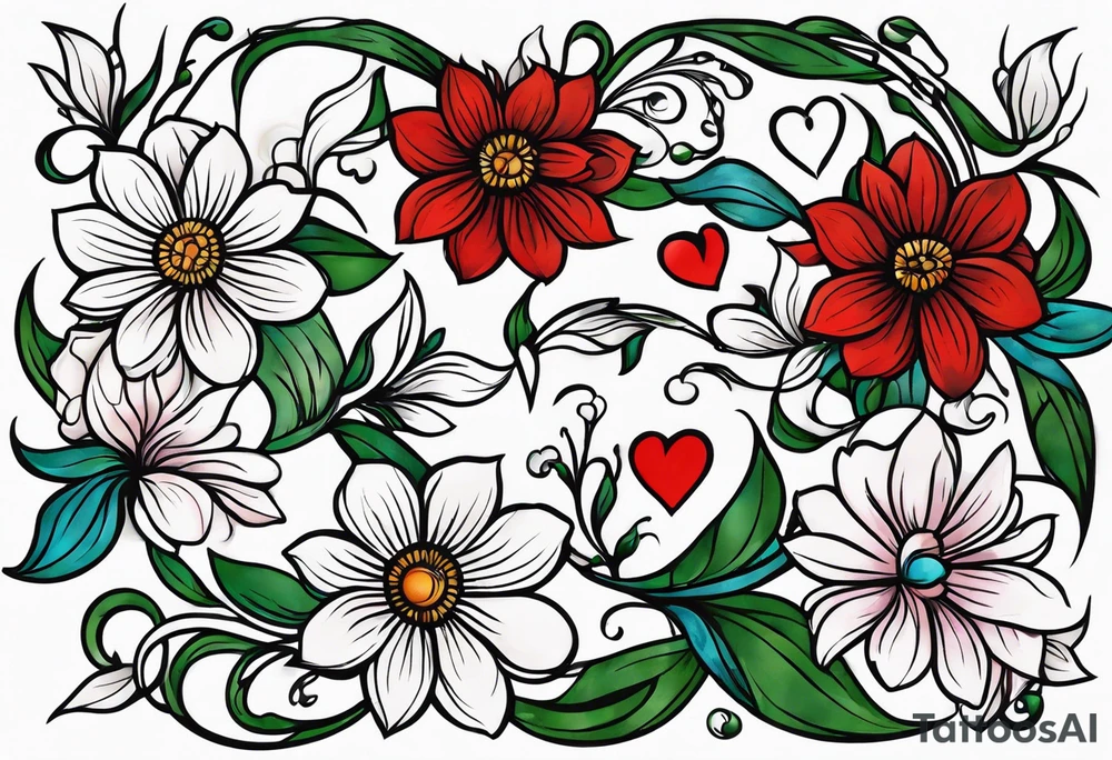strength aster love mother tattoo idea
