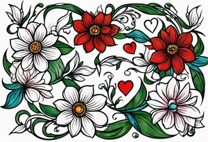 strength aster love mother tattoo idea