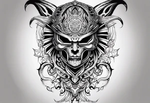 A minimalistic mascot in the style of Giger tattoo idea