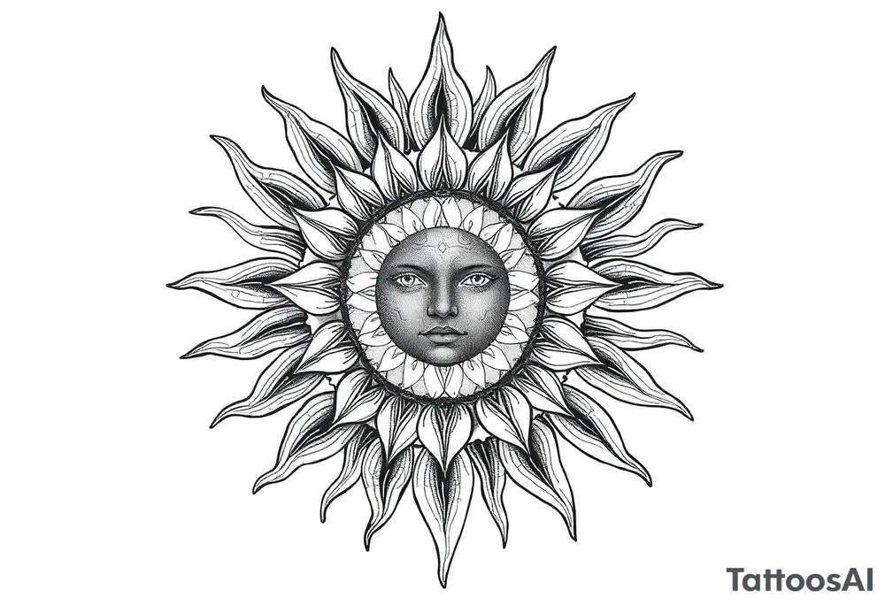 Sun tattoo idea
