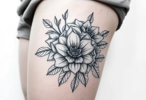 Thigh tattoos no flowers tattoo idea