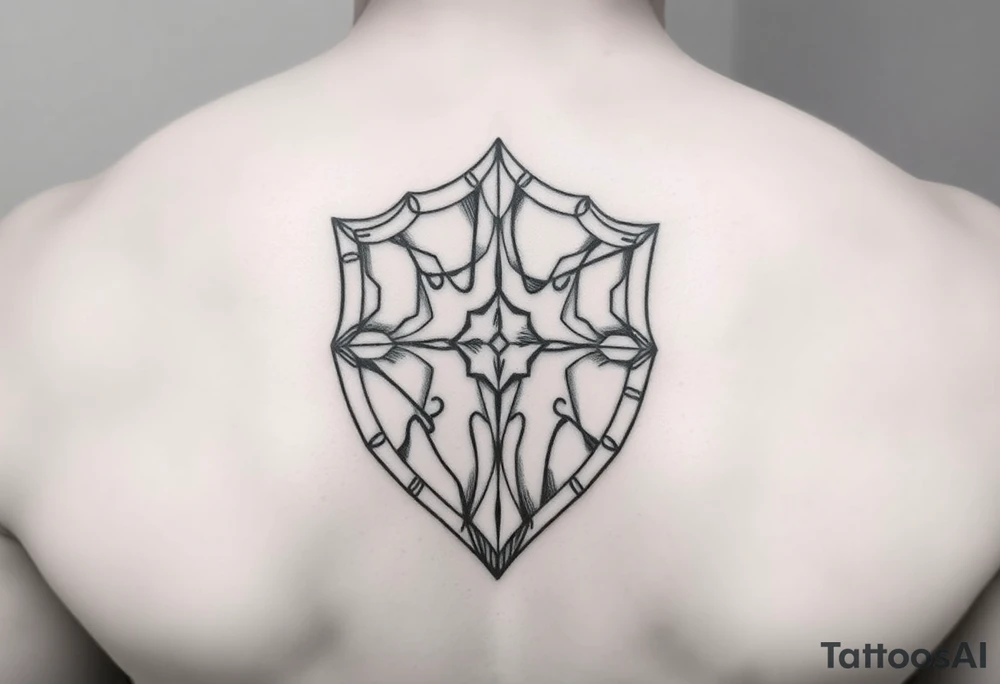 stone shield tattoo idea