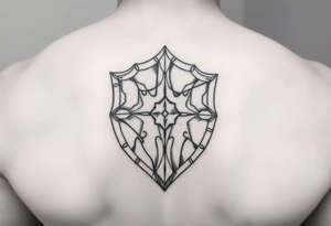 stone shield tattoo idea