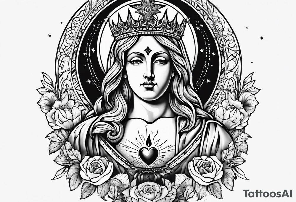 sacred heart tattoo idea