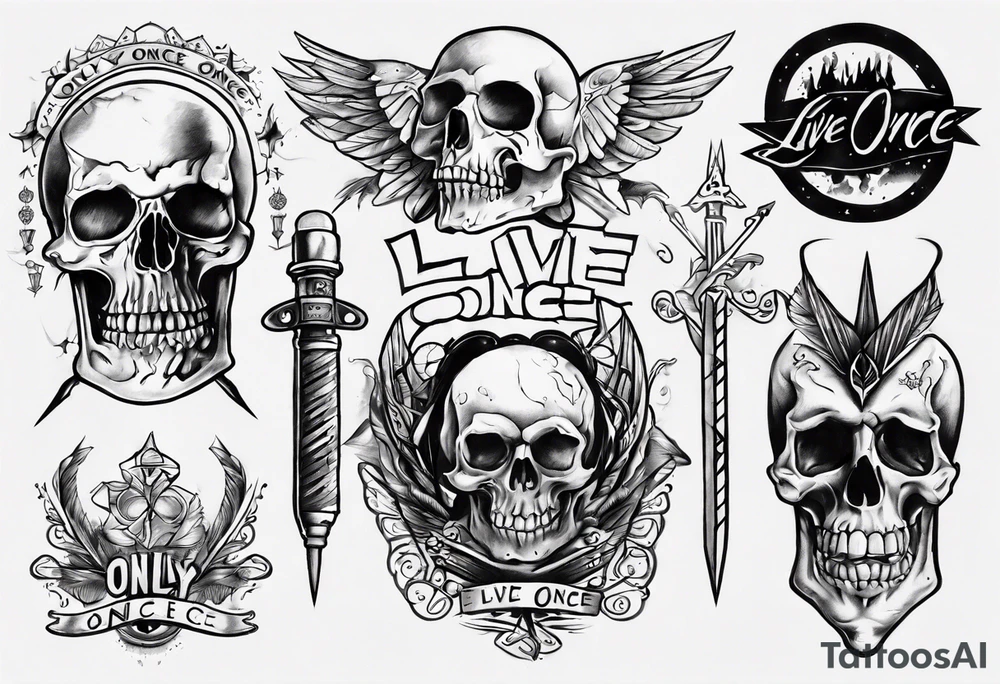 only live once tattoo idea