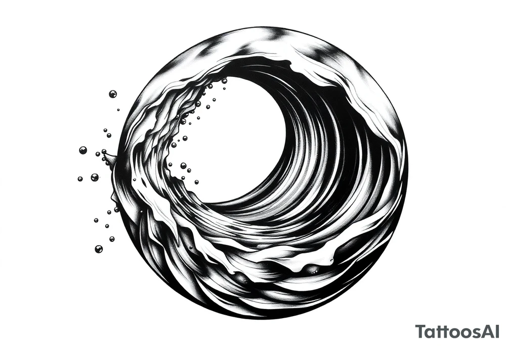 I was so ahead of the curve, the curve became a sphere, water tattoo idea