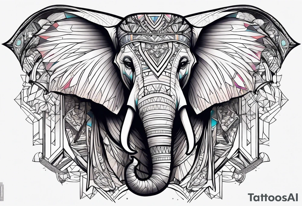 winged elephant tattoo idea