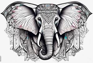 winged elephant tattoo idea
