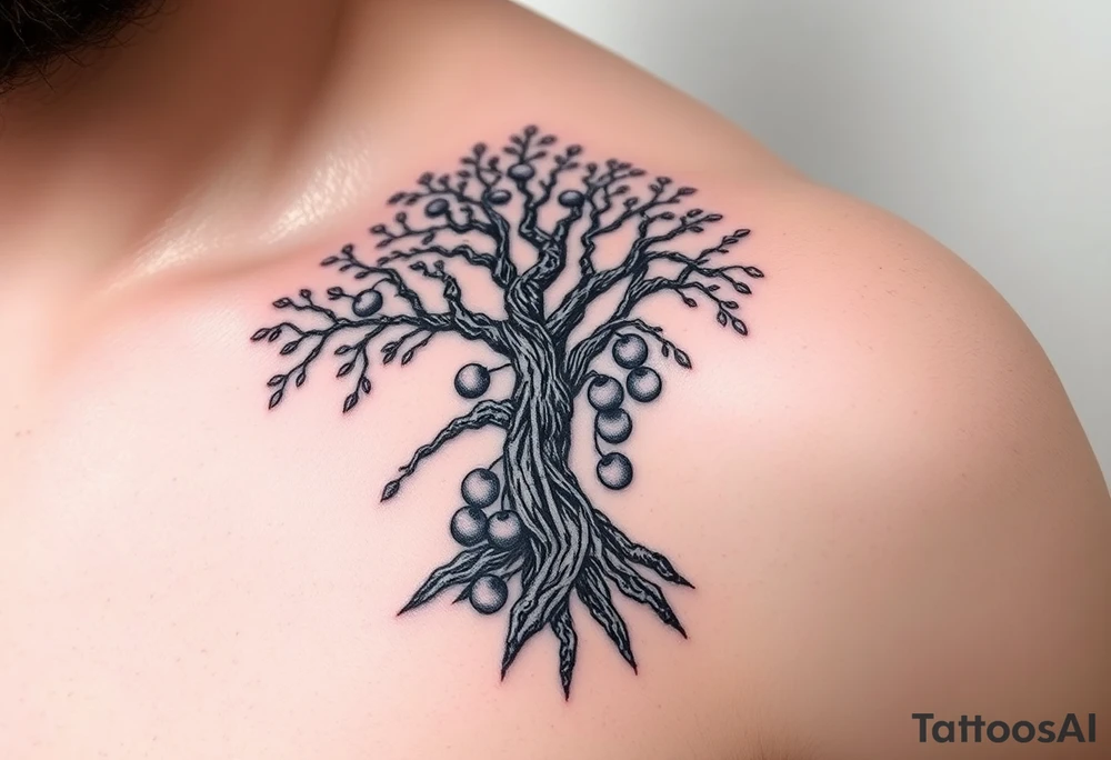 A mystical tree bearing much fruit tattoo idea