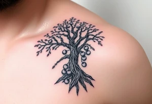 A mystical tree bearing much fruit tattoo idea