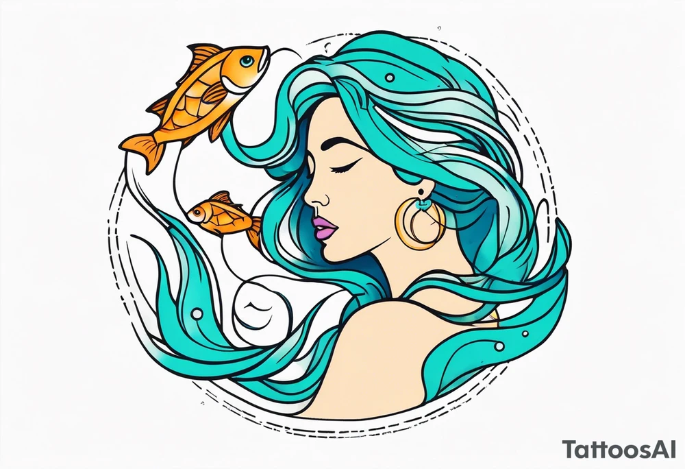 Pisces woman tattoo idea