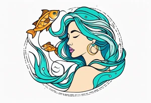 Pisces woman tattoo idea