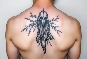 Forest ghost with snufkin form tattoo idea
