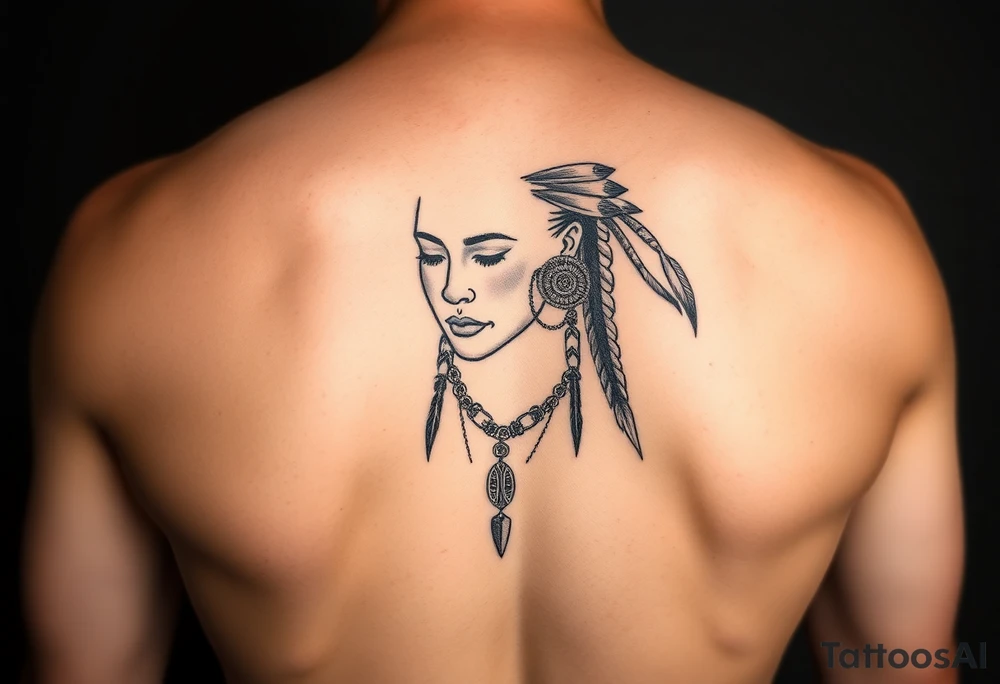 Indigenous woman tattoo idea