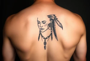 Indigenous woman tattoo idea