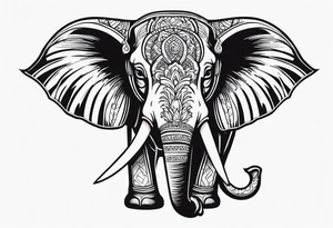 Single needle Thai elephant finger tattoos tattoo idea