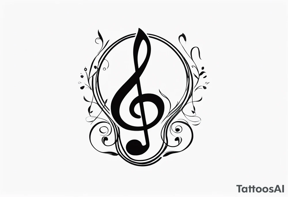 treble clef tattoo idea