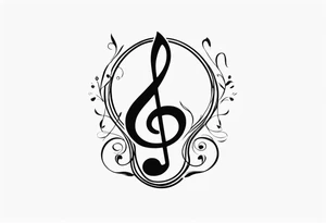 treble clef tattoo idea