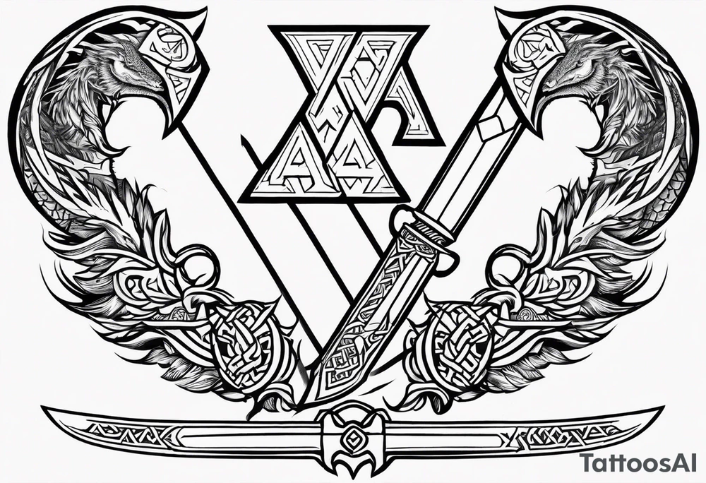 Valhalla sword
dragon axe Valknut helm of awe tattoo idea Valhalla sword
dragon axe Valknut helm of awe tattoo idea