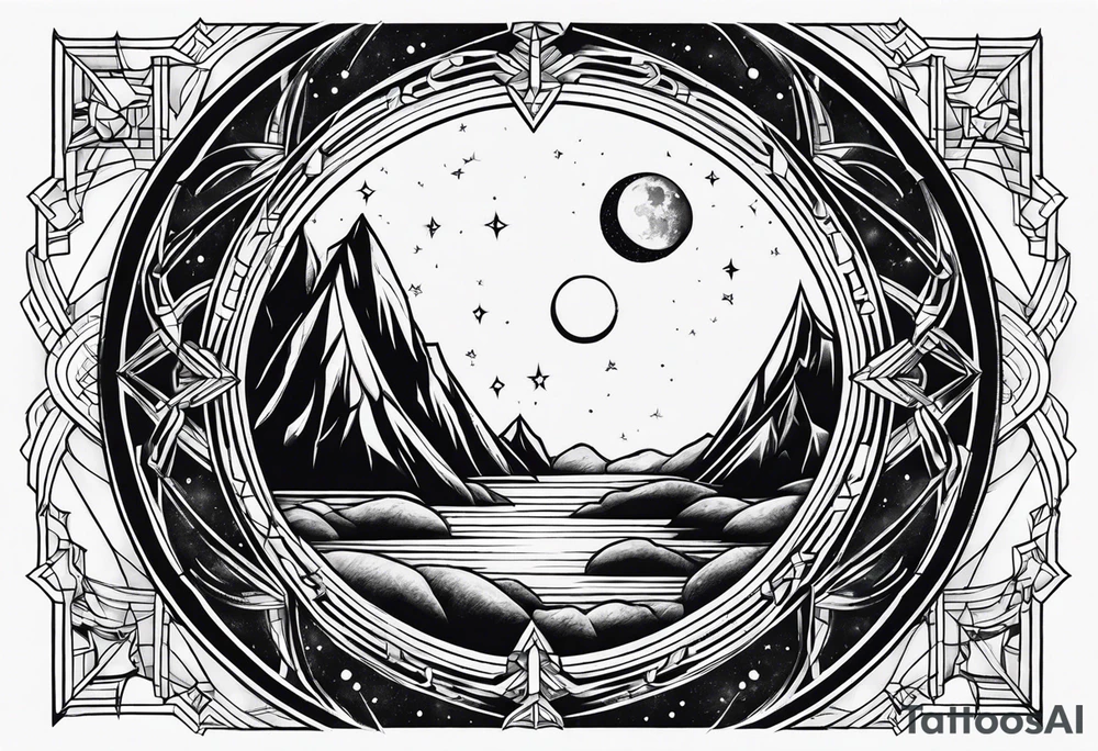 sacred moon tattoo idea