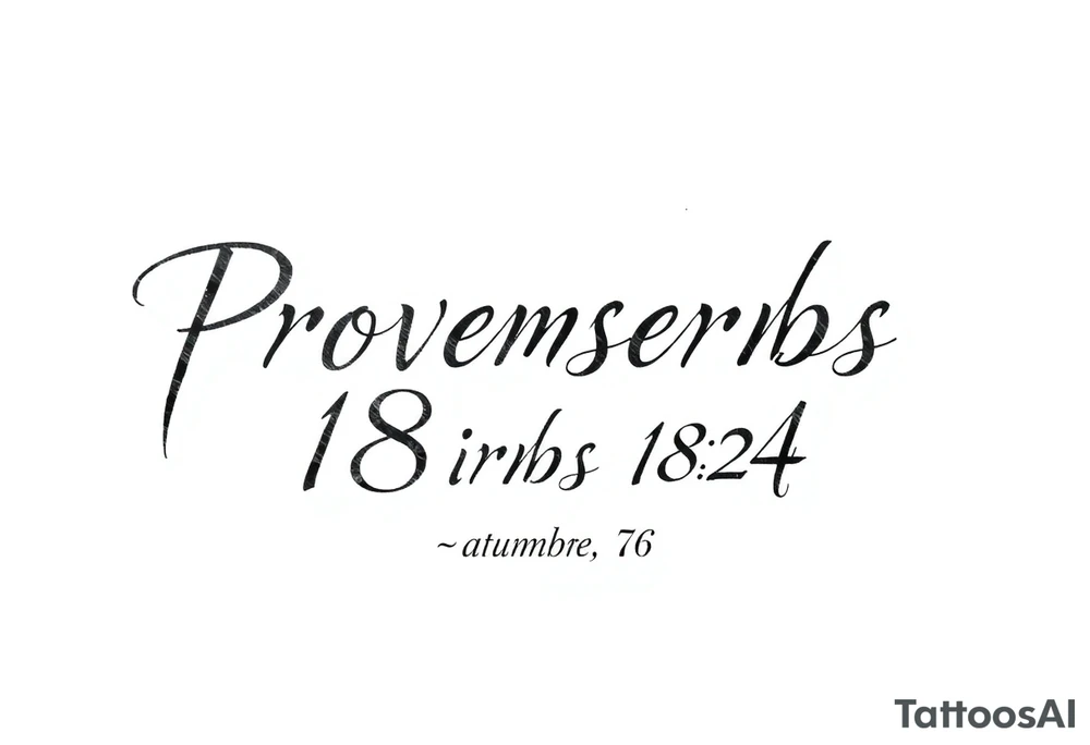 76 2323 proverbs 18:24 written out in font tattoo idea