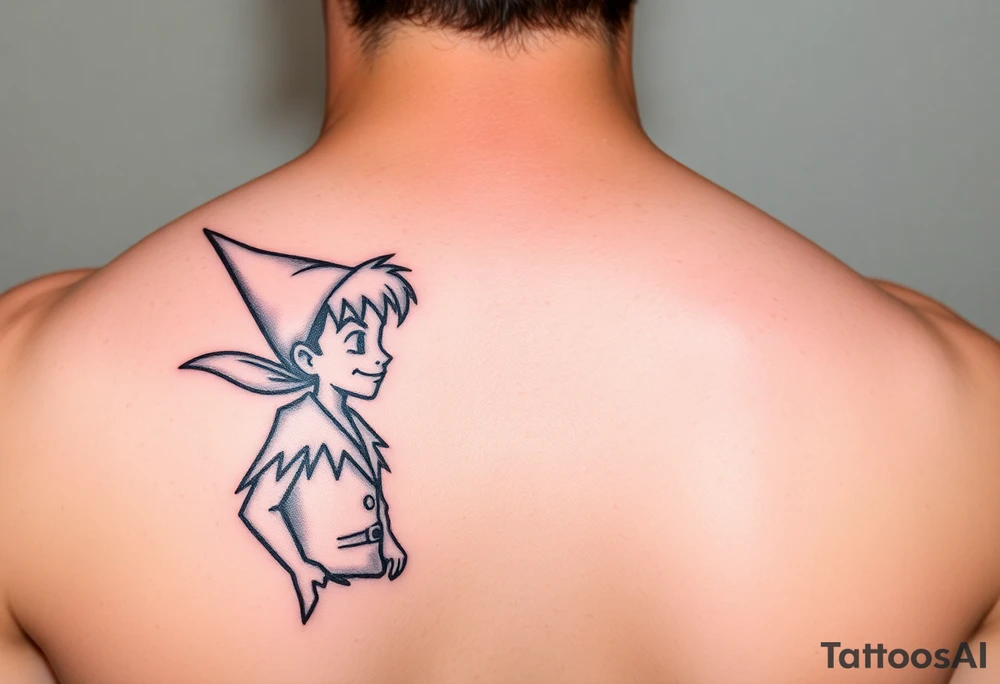 Peter Pan and his shadow. But the shadow is actually Michael Jackson. tattoo idea