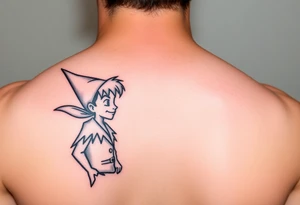 Peter Pan and his shadow. But the shadow is actually Michael Jackson. tattoo idea