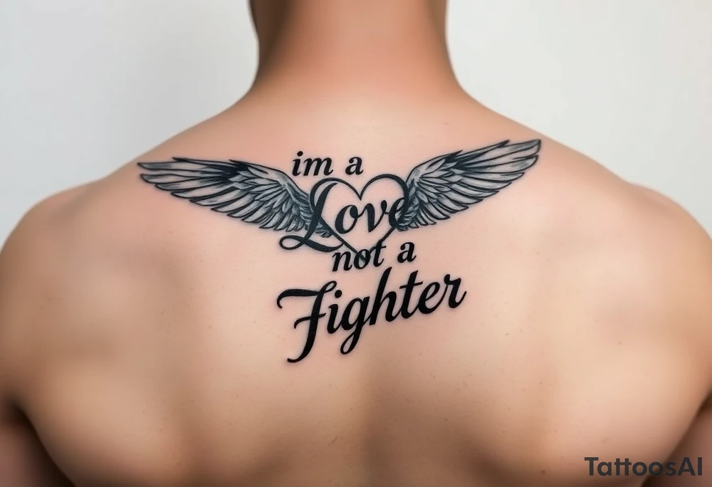 im a lover not a fighter tattoo idea