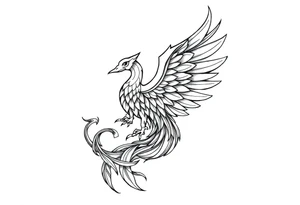 a phoenix and tiger totem tattoo idea