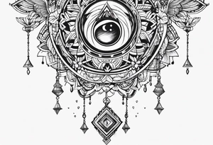 kompass  fineline tattoo idea