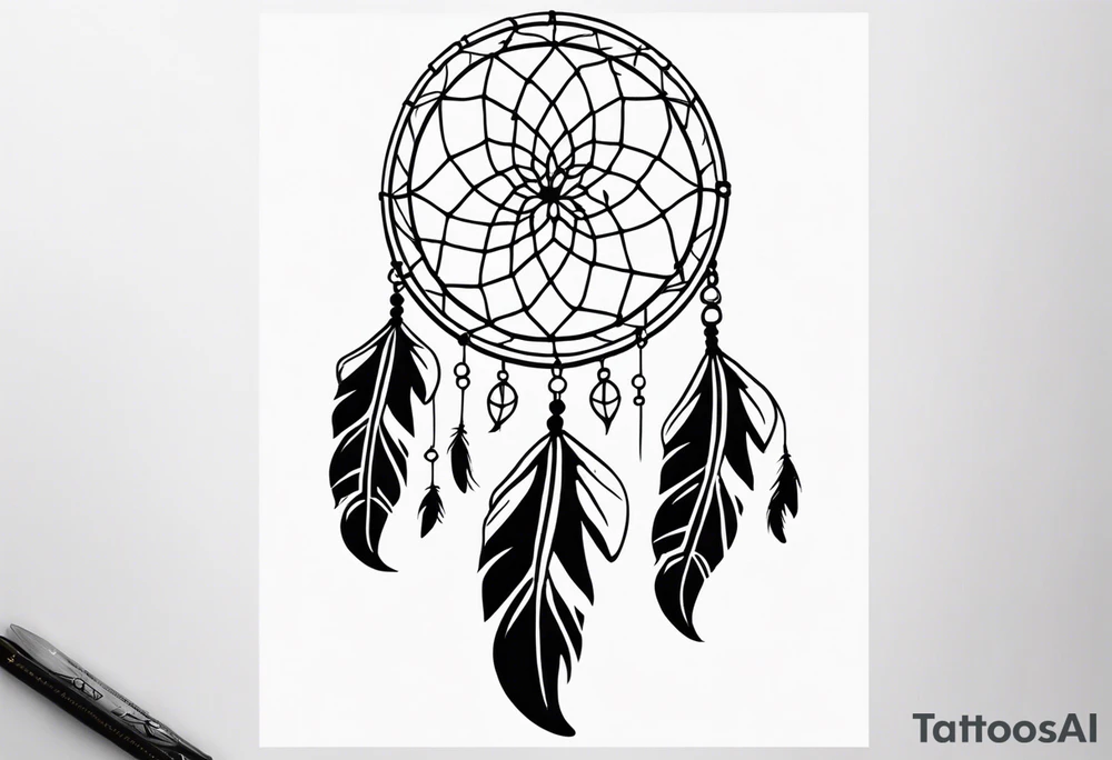 dream catcher tattoo idea