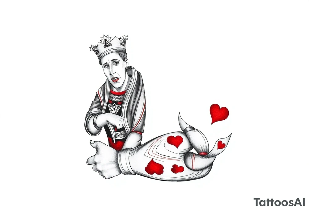 king of hearts tattoo idea