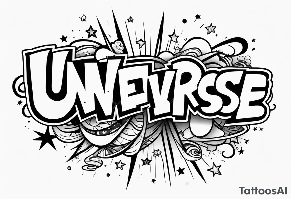 The word Universe tattoo idea