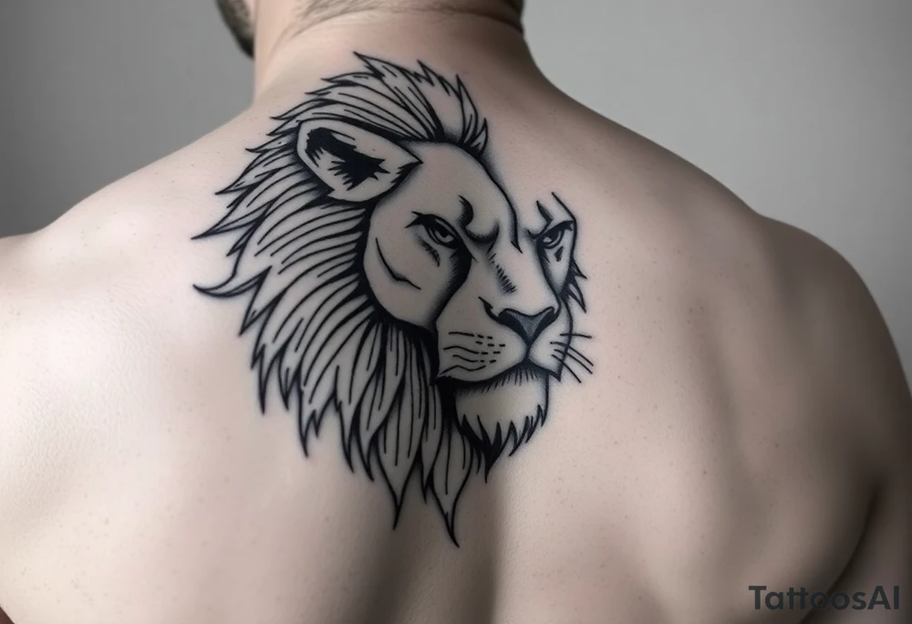 Leo who is hurt and trying to recover from addiction tattoo idea