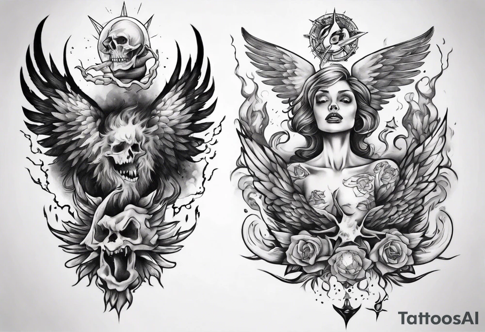 Light liberating people from fear tattoo idea
