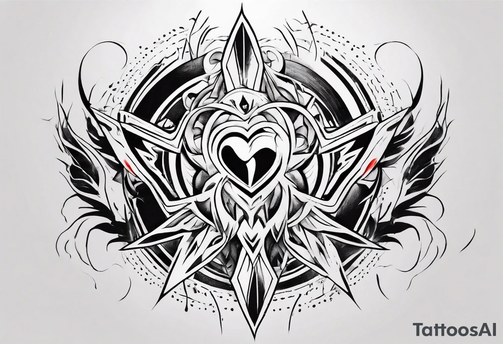 modern tattoo of 
 that represents strength, love and unity tattoo idea