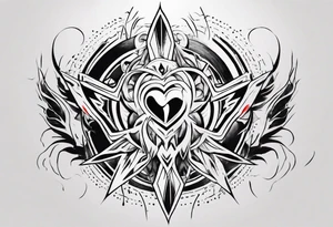 modern tattoo of 
 that represents strength, love and unity tattoo idea