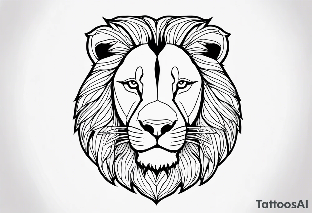 A lion tattoo idea