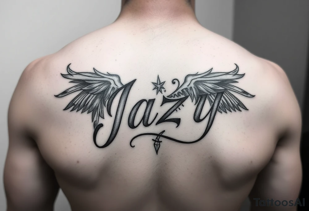 remembrance of a deceased bestfriend with the name Jazy incorporated tattoo idea