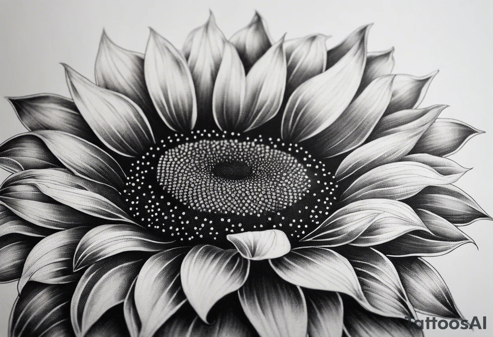 a sunflower tattoo idea