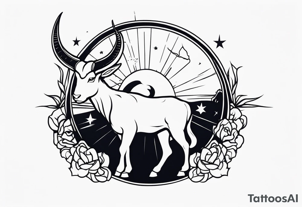 capricorn with a shotgun tattoo idea