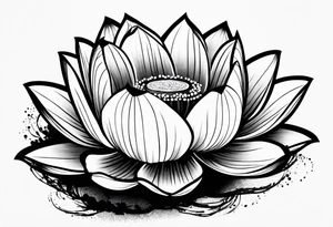 lotus flower in japanese tattoo style tattoo idea
