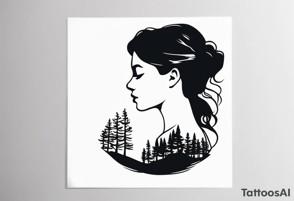 polaroid silhouette tattoo idea