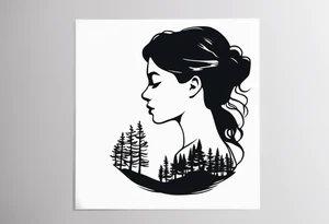 polaroid silhouette tattoo idea